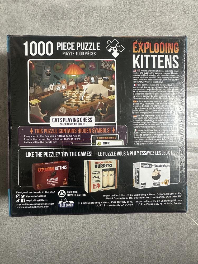 Puzzle 1000 szt. Exploding kittens nowe