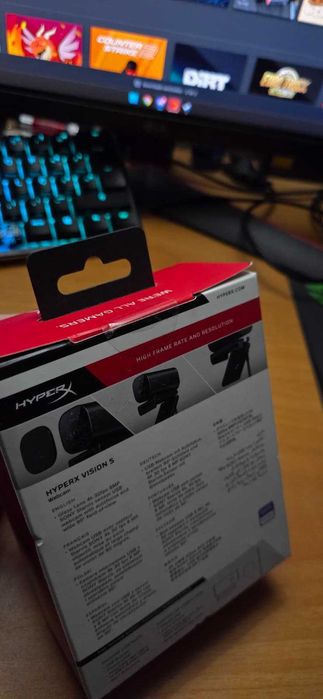 Hyperx Vision S - Webcam com 3 anos de garantia, fechada e selada