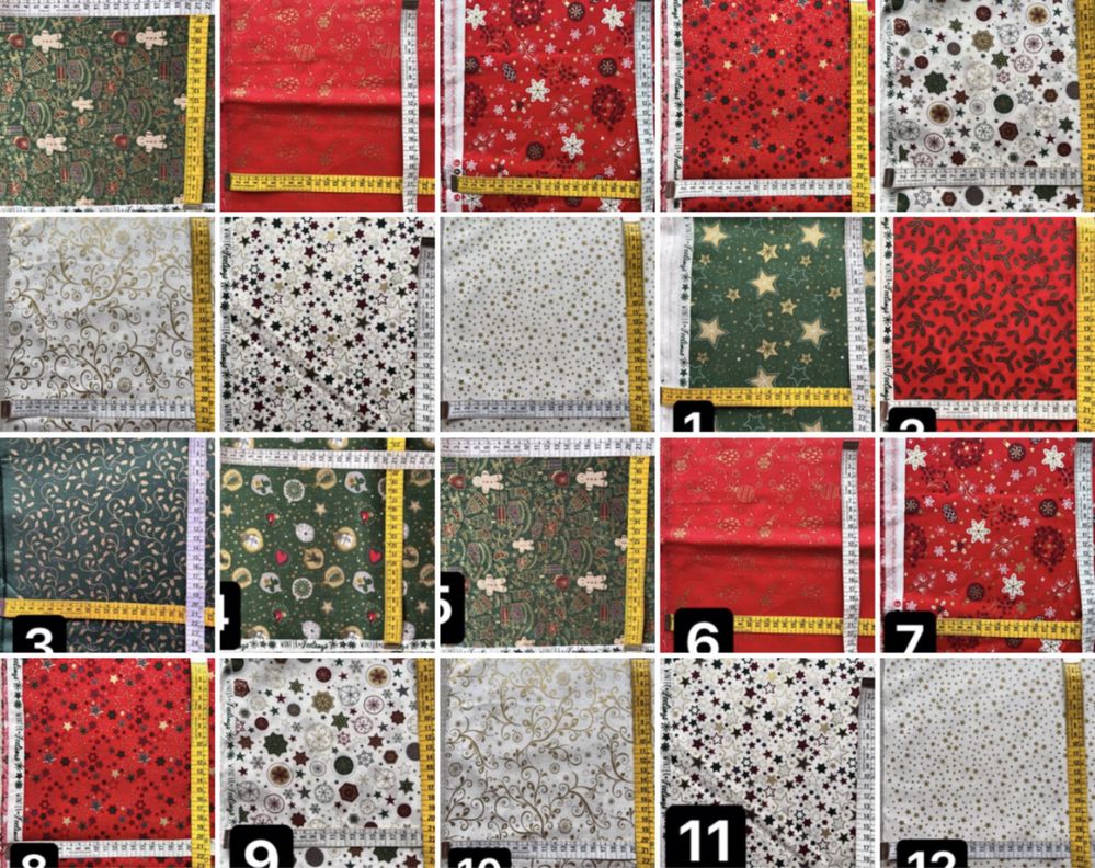 Tecidos Natal (2); 100% algodão; largura 1,40m; 5,90€/m de comprimento