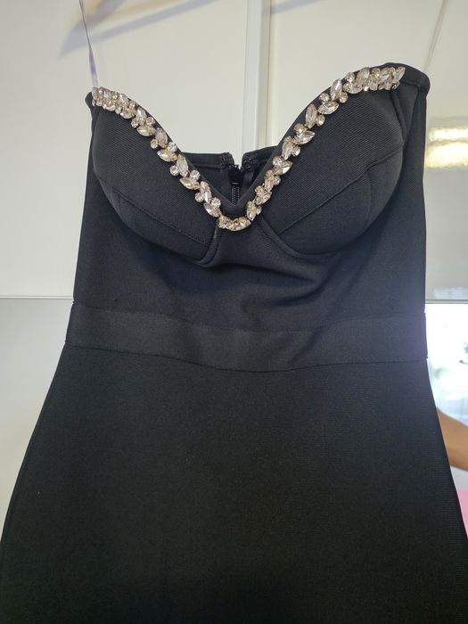 Sukienka gorsetowa bandazowa cyrkonie krysztalki M