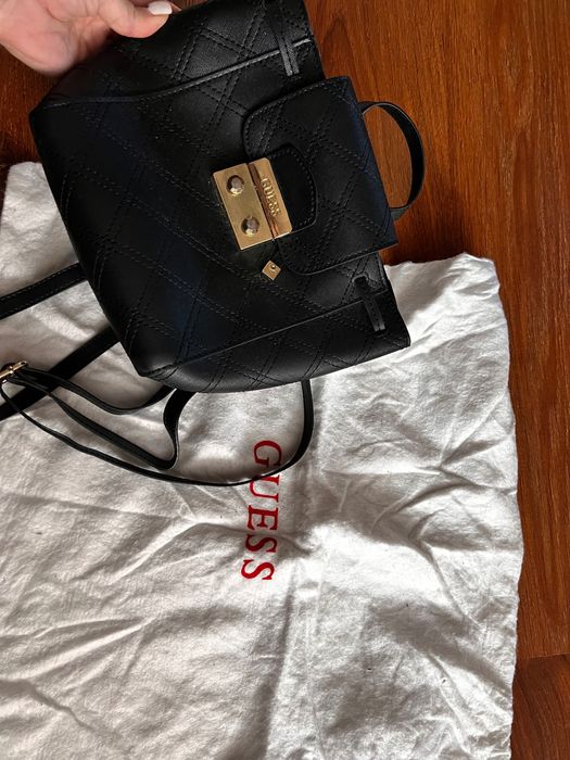 Рюкзак чорний Guess оригінал +чохол