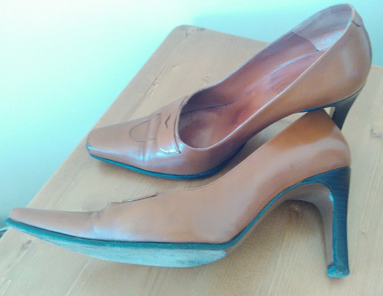 Sapatos pele castanho mel 37 - Belinda