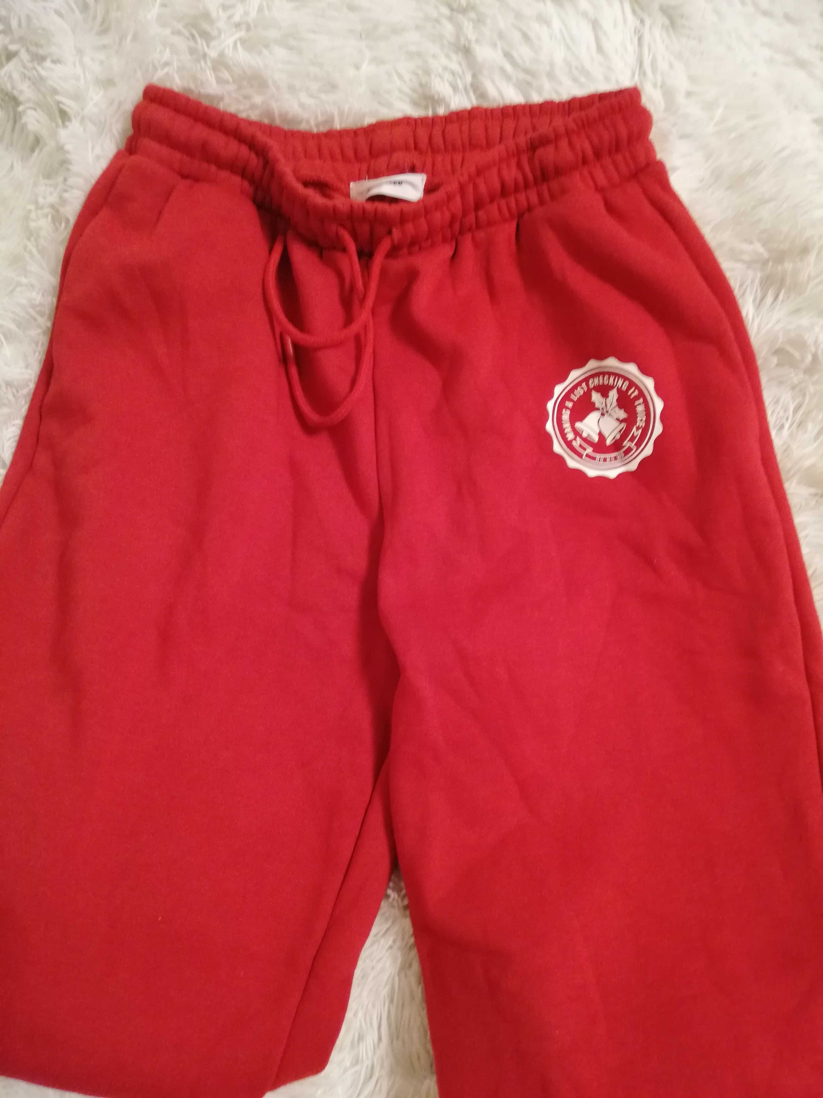 dres Reserved xs s 36, czerwone spodnie bluza Reserved xs s 36