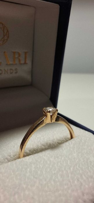 Pierścionek zaręczynowy 0,19 CT, złoto 585, r.13, Aclari Diamonds