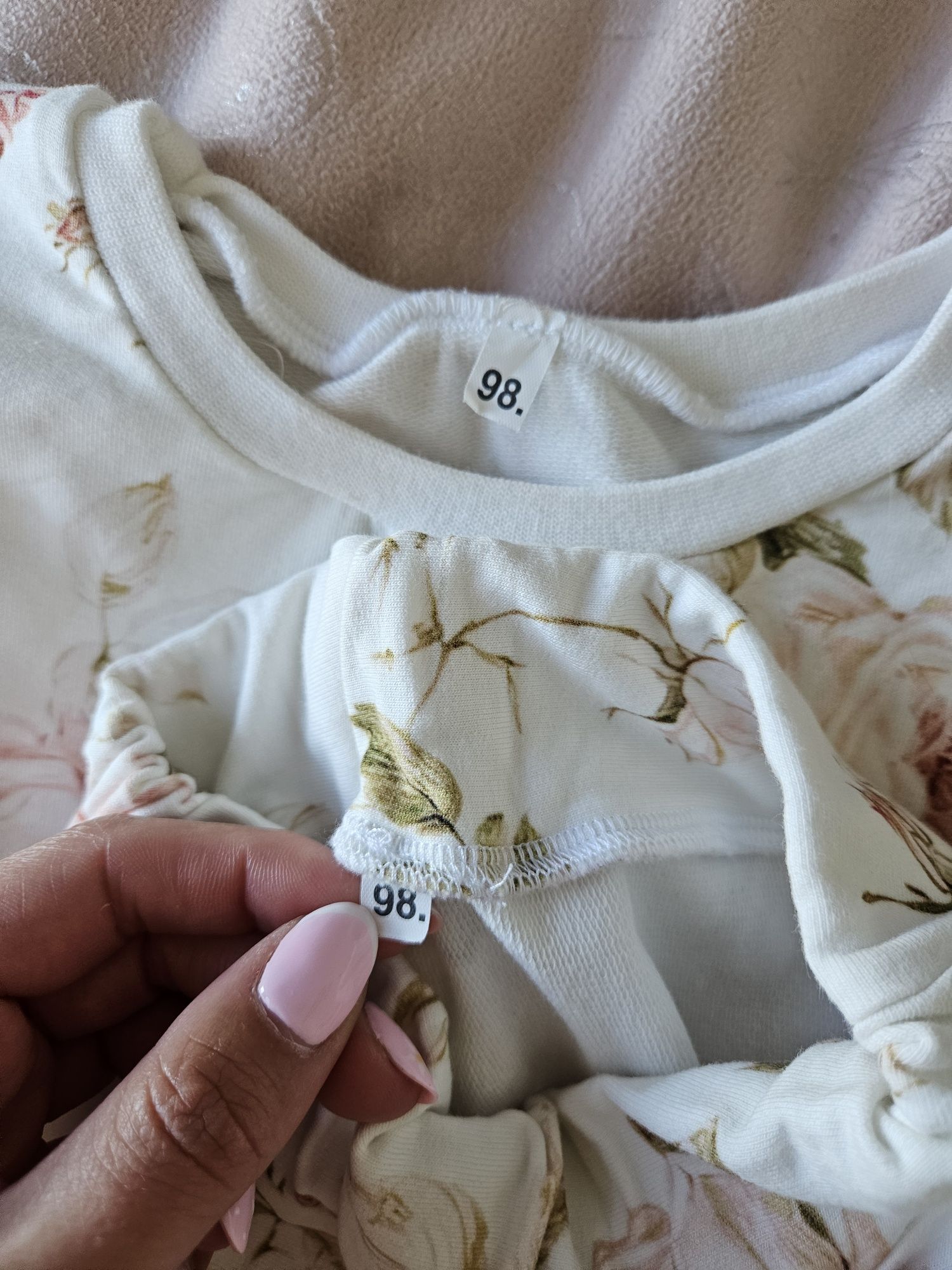 Dres Dresik Handmade 98 Kwiaty Kwiatuszki Jak Newbie Bluza Spodenki
