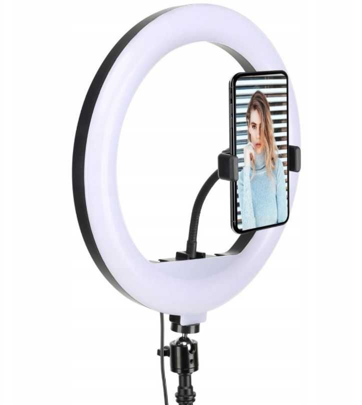 LAMPA PIERŚCIENIOWA kosmetyczna LED ze statywem 220CM ring SELFIE 80W
