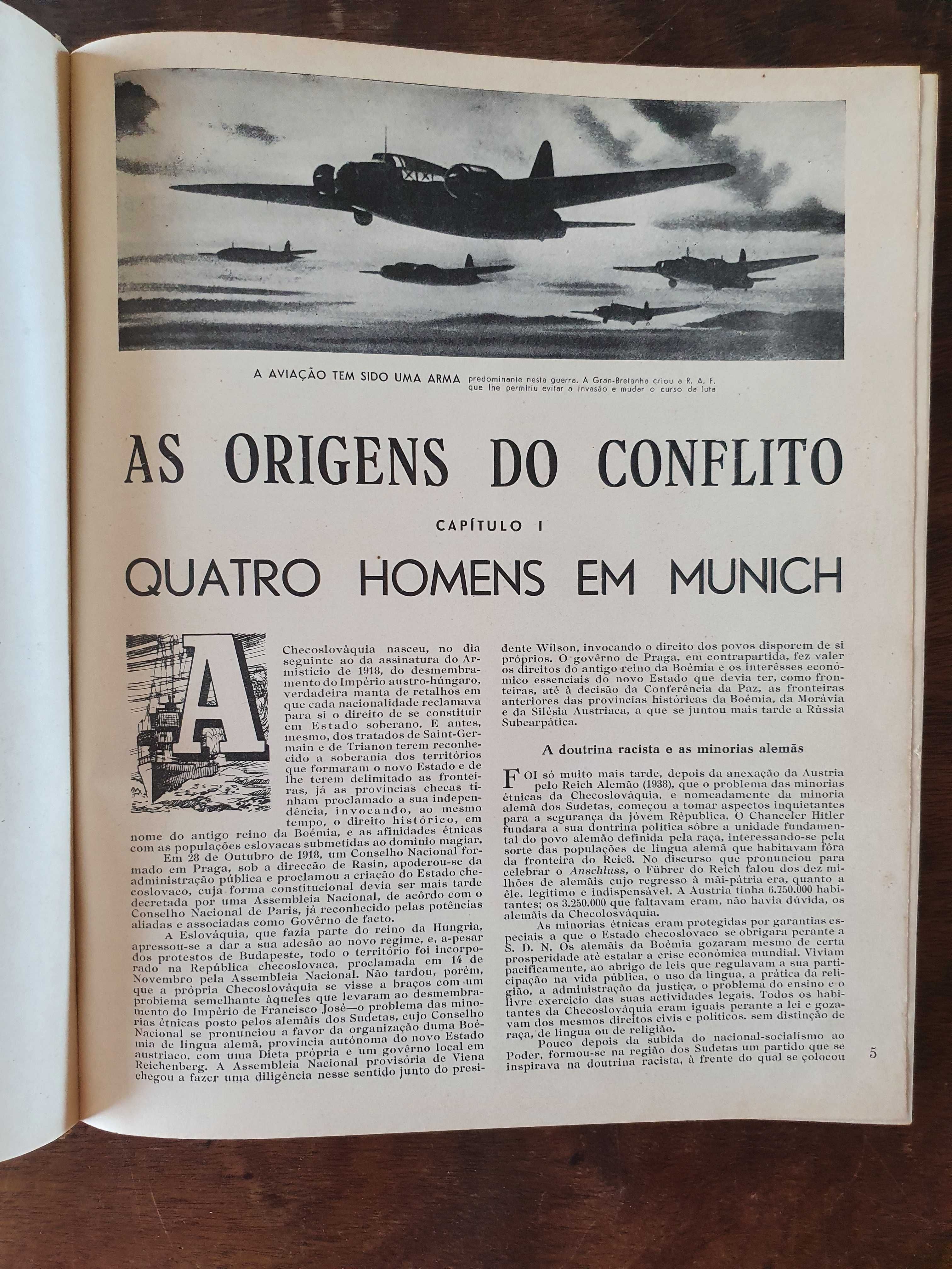 História da Guerra, 2 volumes, por Carlos Ferrão, Editorial Século