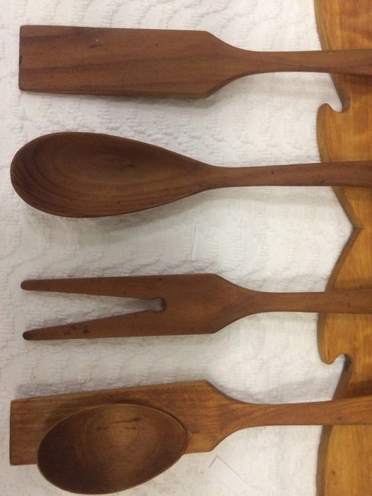 Ручная работа дерево набор для кухни посуда сувенир из дерева