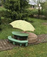 Пісочниця зі столиком та парасолькою