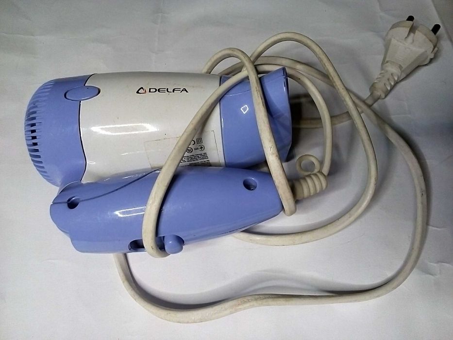 фен дорожный, складная ручка DELFA HD-3055 1200 вт