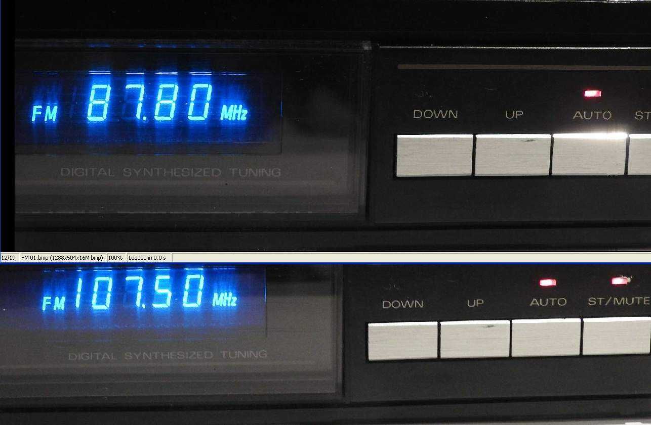 Fisher FM-274 tuner Studio Standard BLUE LINE błękit - vintage 1985