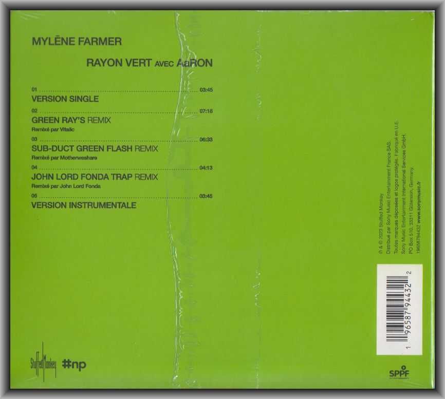 Mylène Farmer Avec AaRON – Rayon Vert CD)
