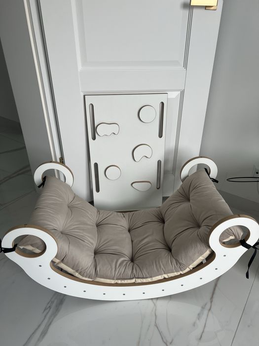 Bujak drewniany z poduszka + zjeżdzalnia