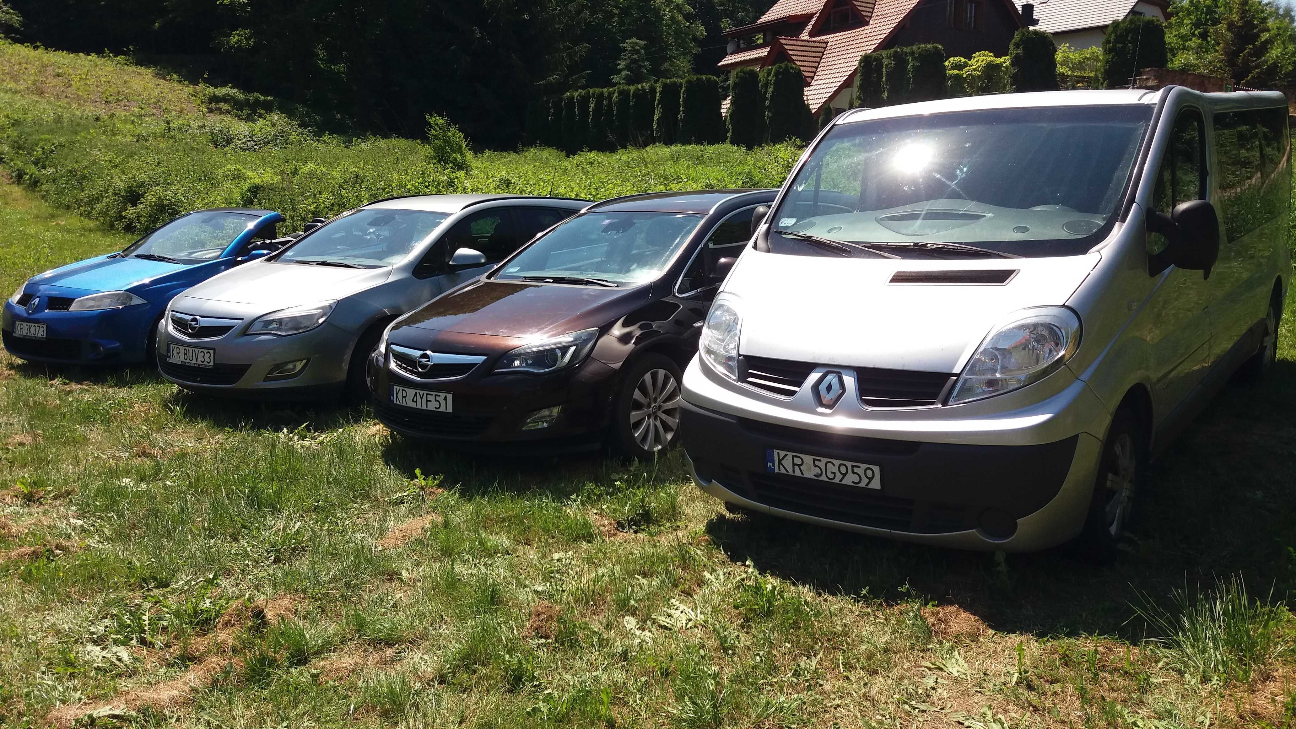Wynajem Samochodów  Ople Astry Kombi Ben+Gaz Busy 9 os cabrio