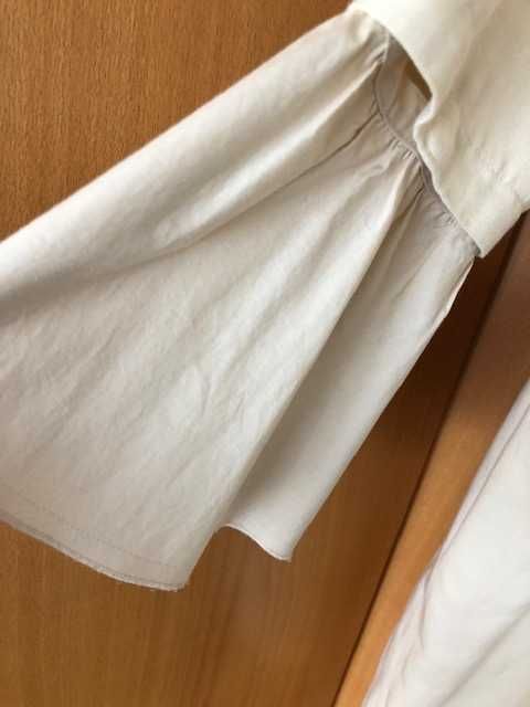 Casaco 3/4 linho e algodão cor crú