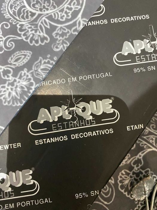 Rosa amarela APLIQUE 95% Puro Estanho NOVA