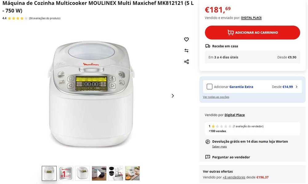 Máquina de Cozinha Multicooker MOULINEX Multi Maxichef