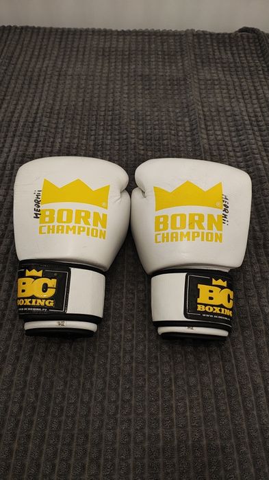 Luvas de Boxe Born Champion (BC Boxing), 14 oz, Couro Genuíno