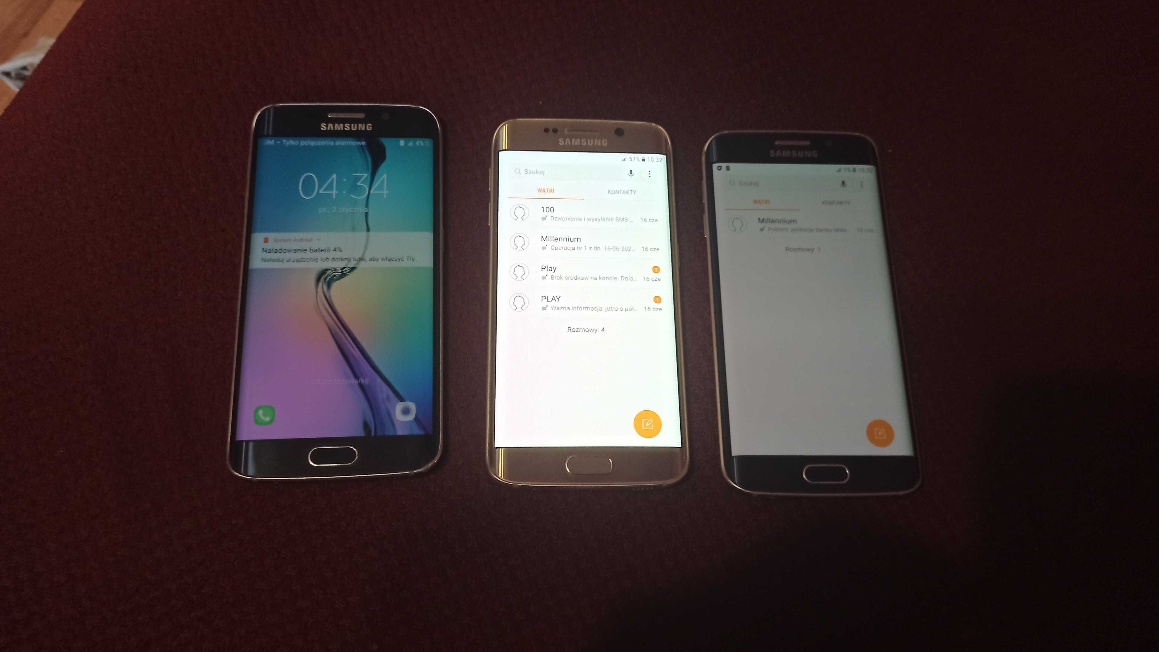 Sprzedam 3 samsungi s6 edge