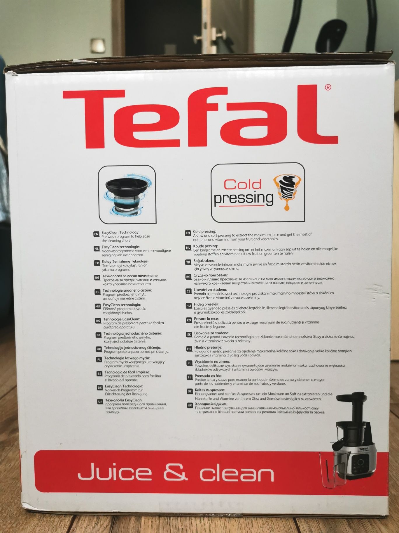 Wyciskarka wolnoobrotowa TEFAL JUICE&CLEAN ZC420E