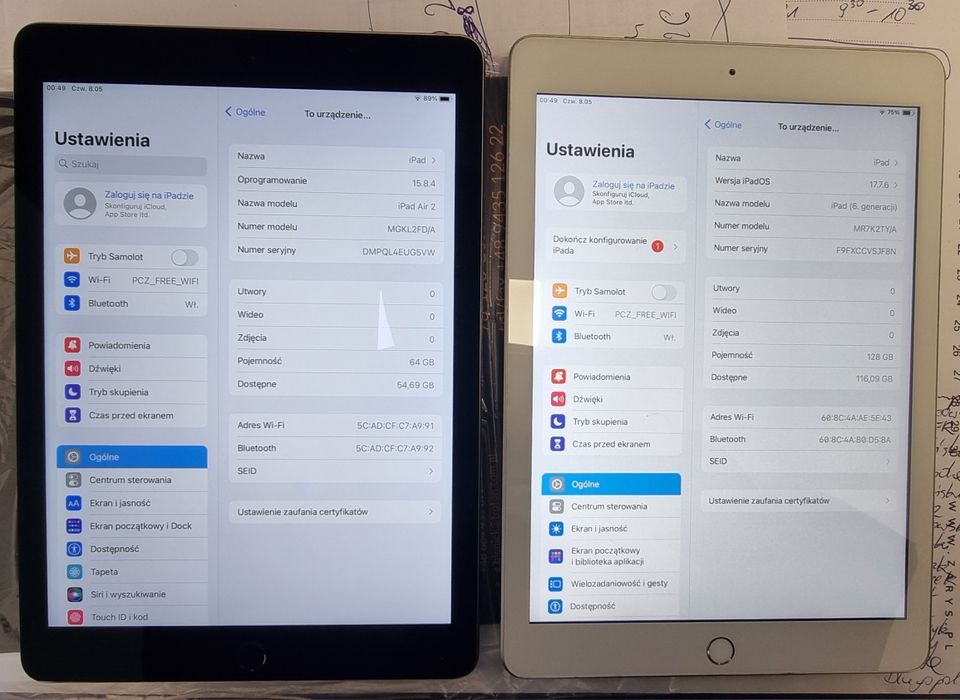 Zestaw ipad a1566   a1893    a1567