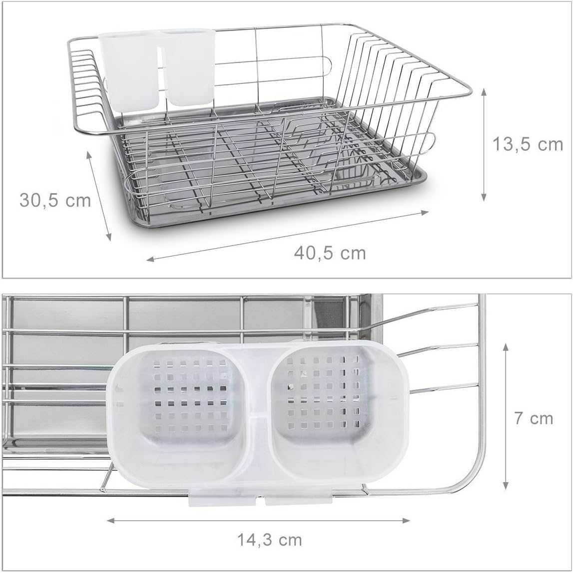 3R125 -60% suszarka do naczyń z tacką ociekacz kosz na sztućce inox