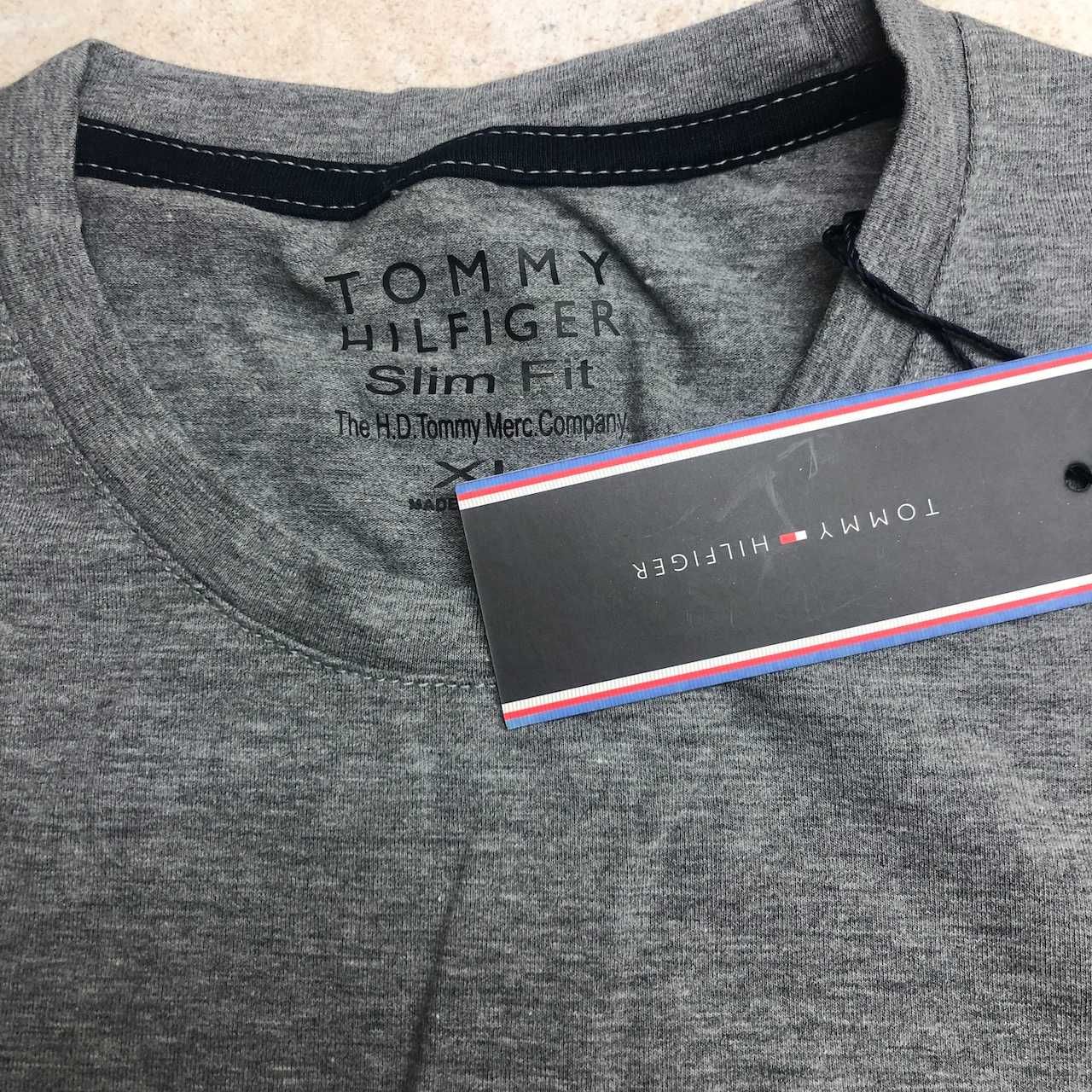 T-shirt męski Tommy Hilfiger szary rozmiar XL