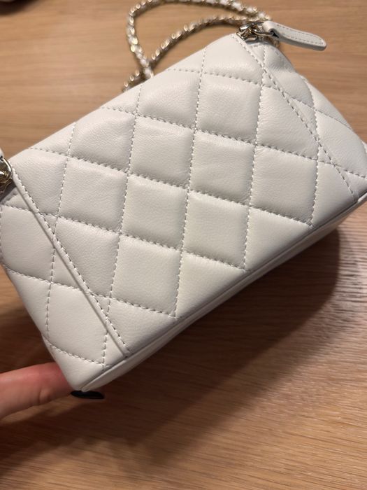 Torebka kuferek chanel nowa biała