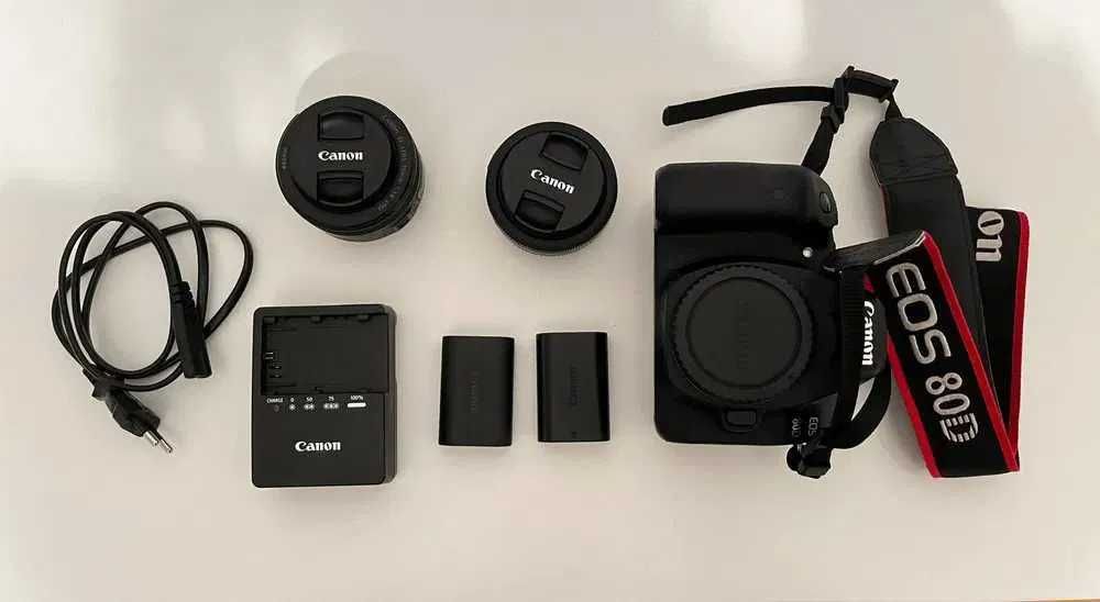 Canon EOS 80D + Lentes + Acessórios – Kit Completo!