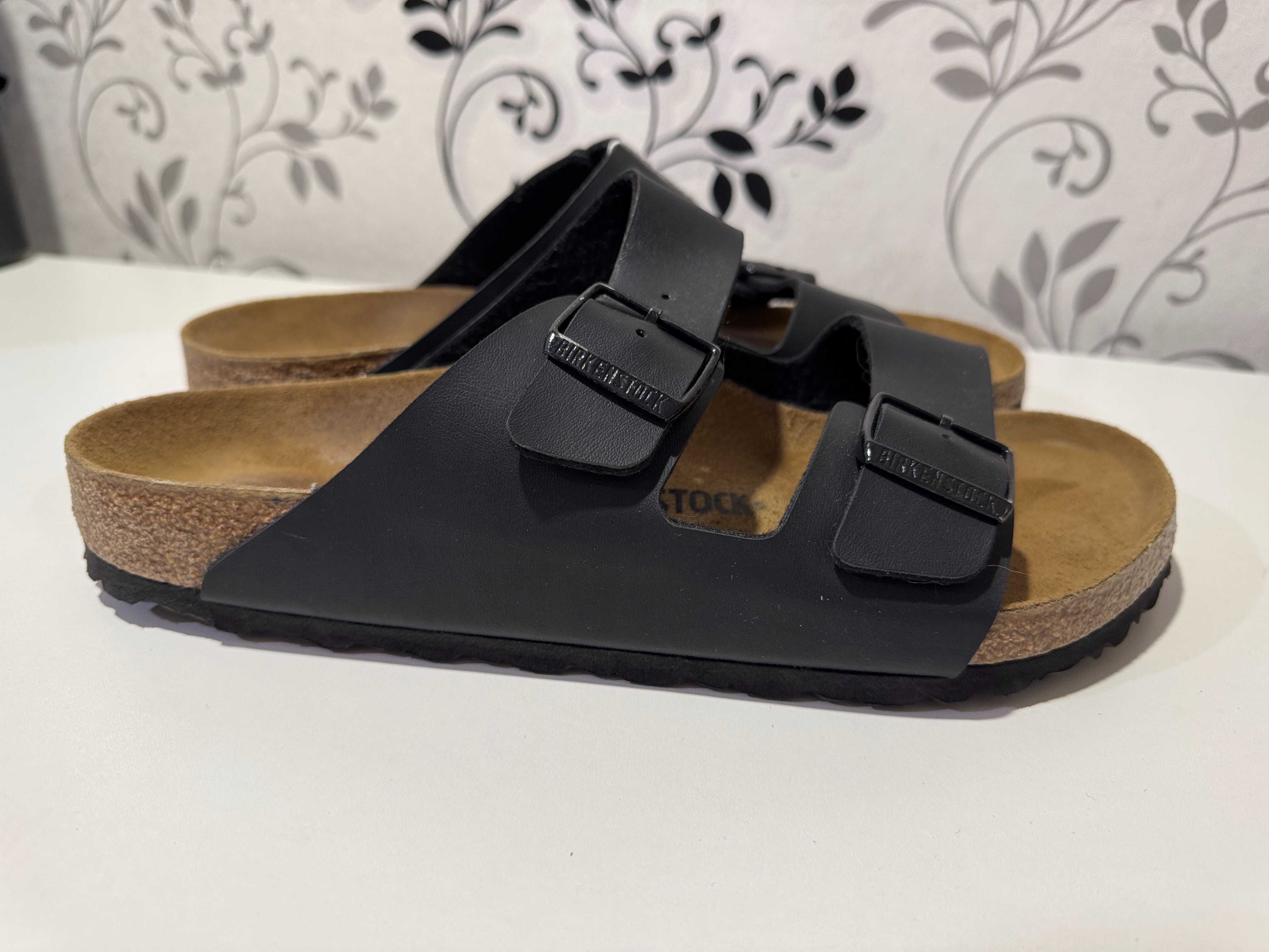 Шльопанці Birkenstock Arizona Birko Flor - Black,  43, 44р
