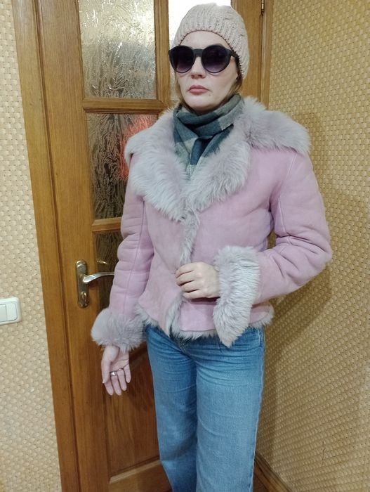 Дубленка -шуба тоскана, двухстороння автоледи известного бренда Kookaї