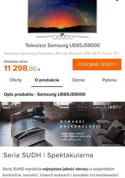 Samsung UE65JS9000 Premium 4K One Connect