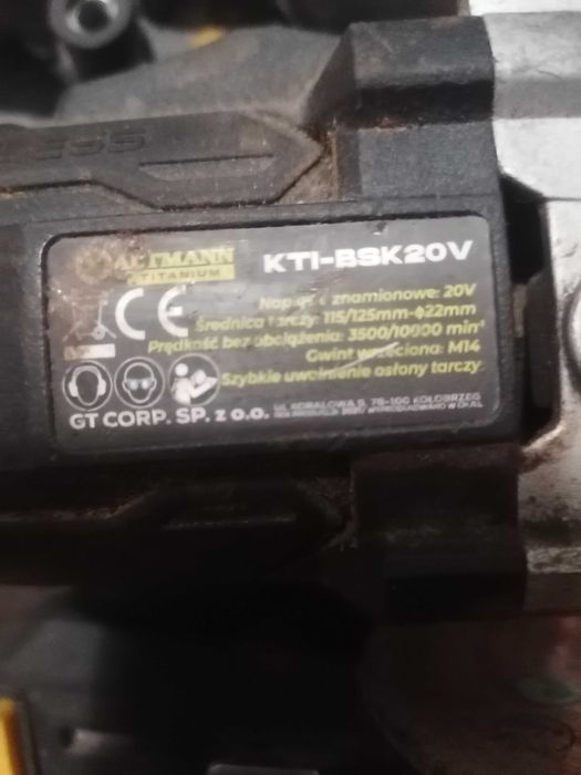 Kaltmann wiertarko wkrętarka + szlifierka kątowa