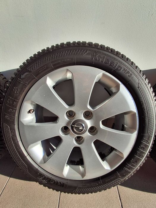 Alufelgi 17" 5x120 OPEL Insignia z oponami zimowymi Kleber jak nowe!