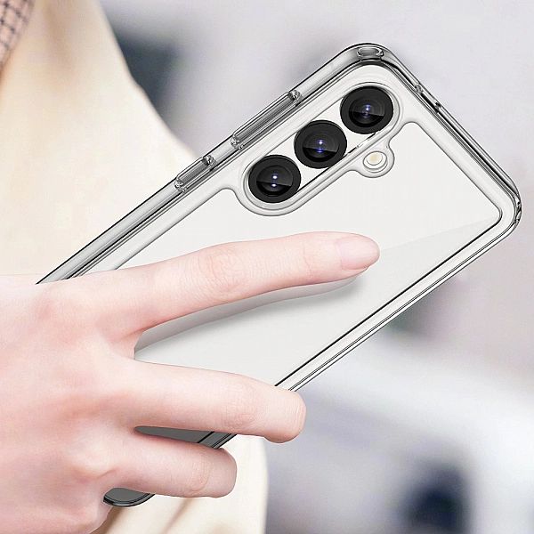 Etui Outer Space Case z żelową ramką na Xiaomi Poco C71 - przezroczyst