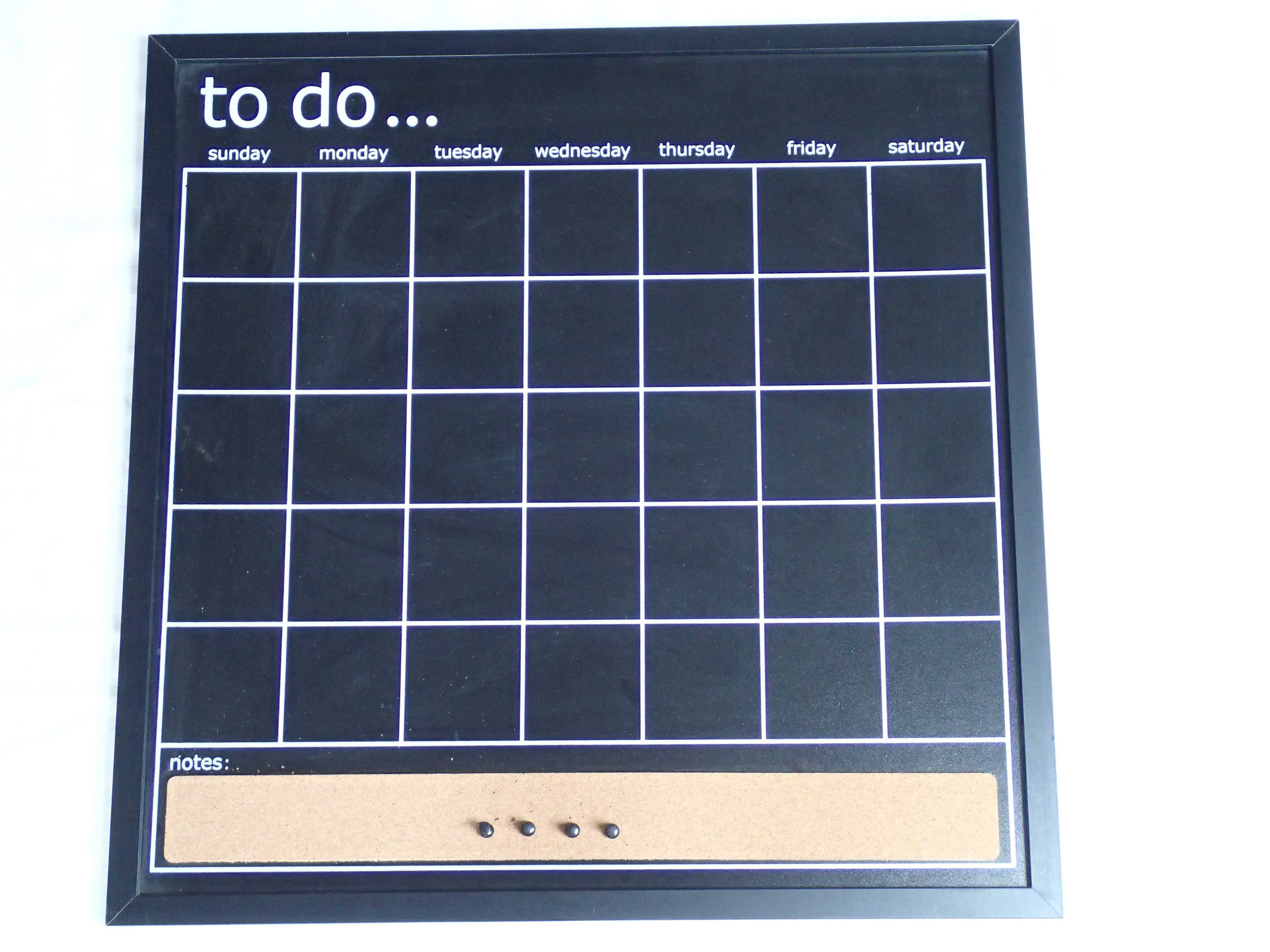 Tablica do pisania kredą organizer tygodniowy planer 75 x 75 cm