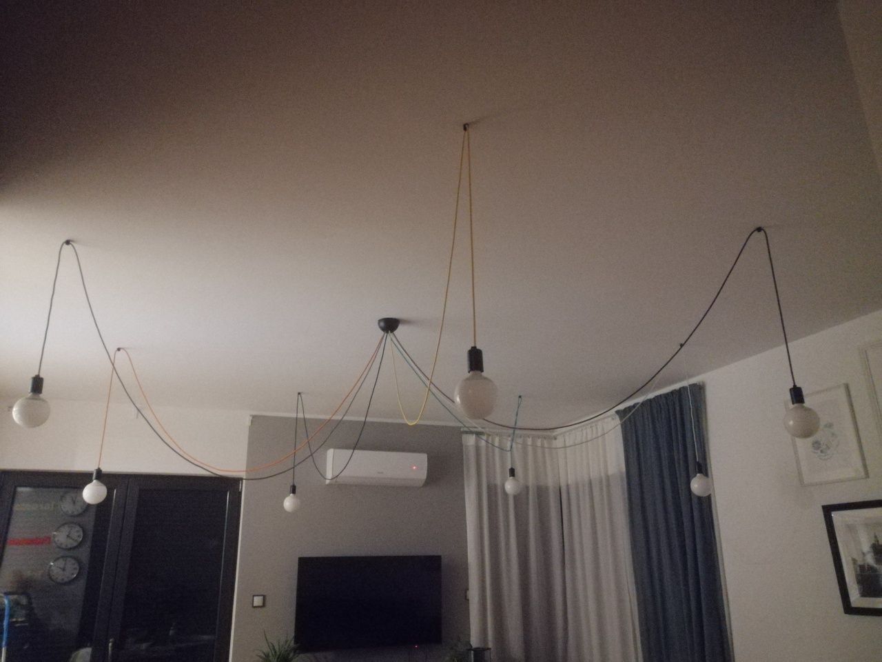 Lampa pająk, loft + żarówki gratis