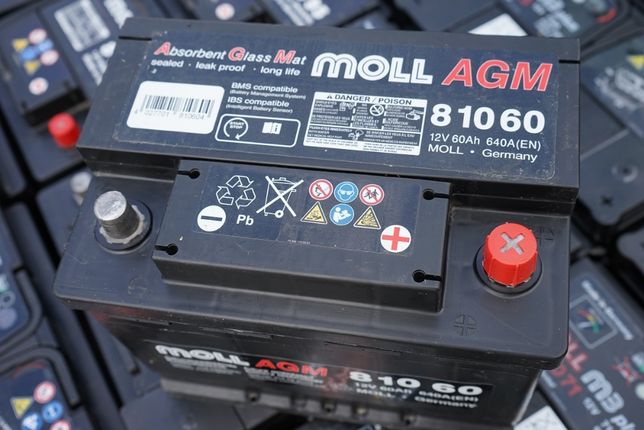 Moll 60Ah AGM 640A P+ 12V model 8 10 60