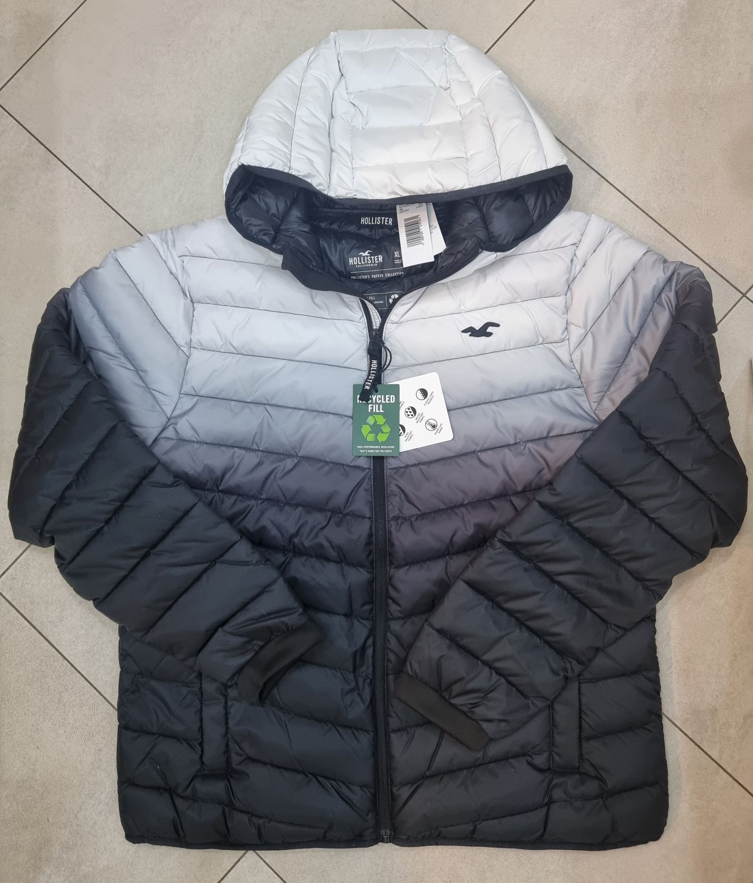 Nowa oryginalna kurtka zimowa Hollister puffer rozmiar XL