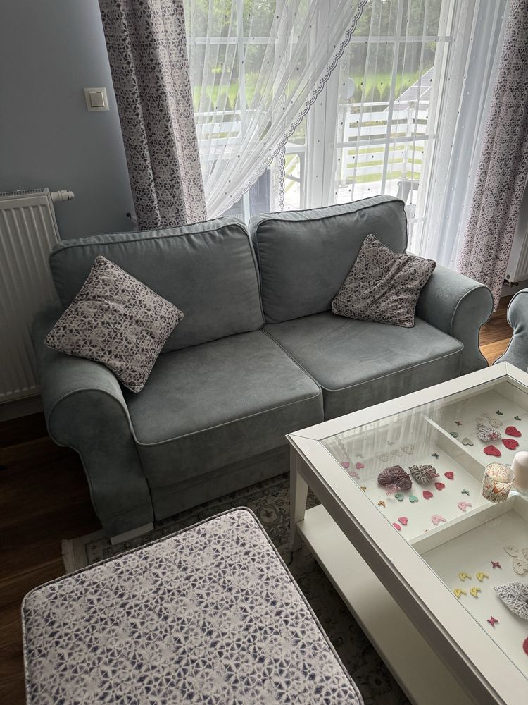 Komplet 2x sofa+ 2x puf