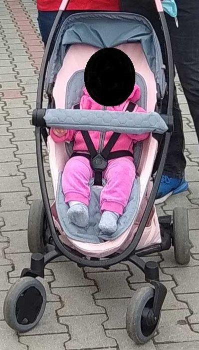 Wózek spacerowy quinny zapp flex plus różowo - szary