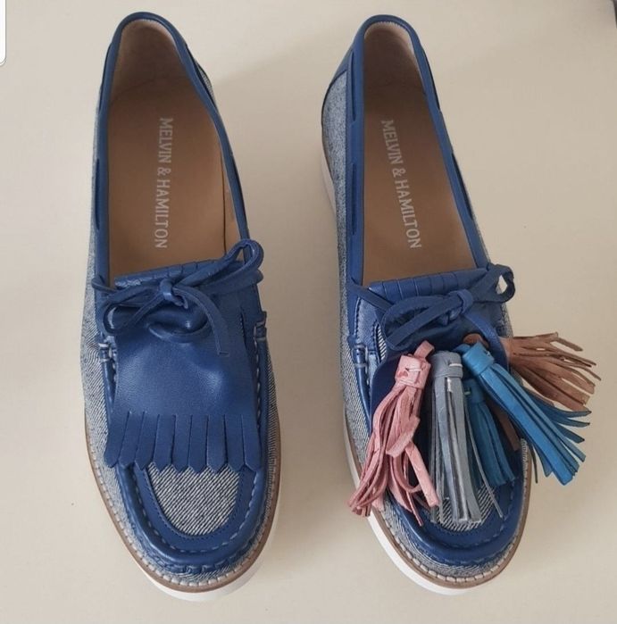 Лоферы броги melvin hamilton оригинал кожа оксфорды туфли новые