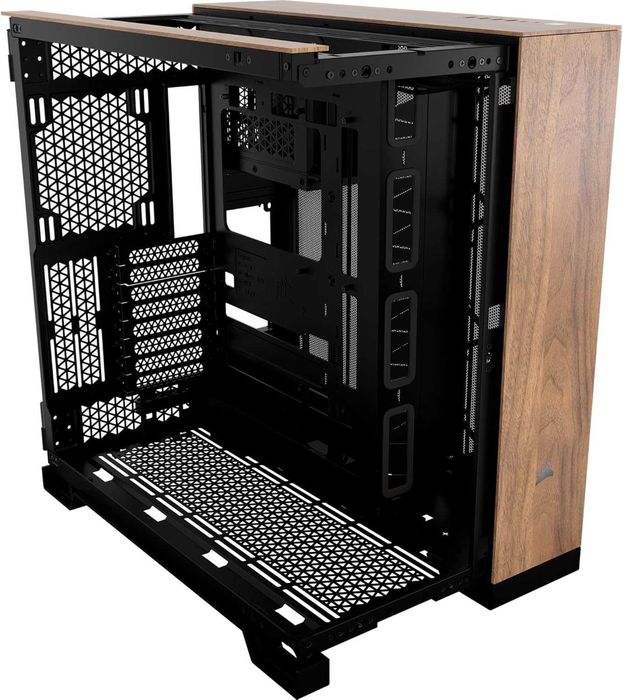 Корпус Corsair 6500X Mid-Tower Black/Walnut Wood