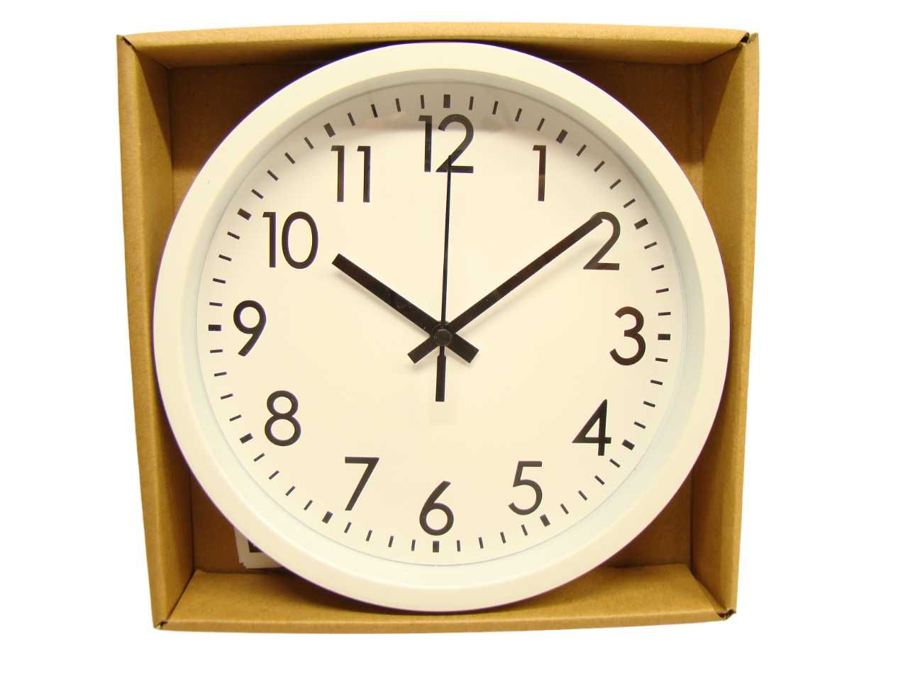 Tik-tak ścienny zegar na ścianę biały wall clock gratis bateria