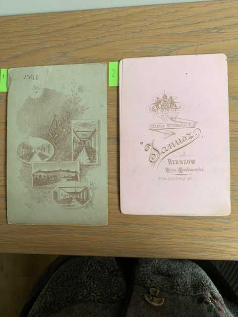 Cztery fotografie gabinetowe z postaciami Jezuitów