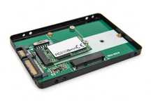 Adapter dysku SSD M.2 SATA/mSATA do 2,5" Digitus DA-71118  aluminiowy