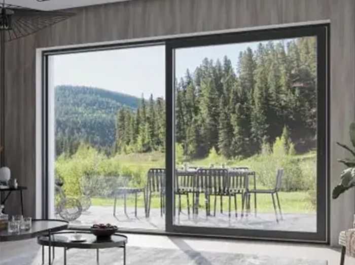 Drzwi Przesuwne Tarasowe 300x230 Antracyt Okno Balkonowe SMART-SLIDE