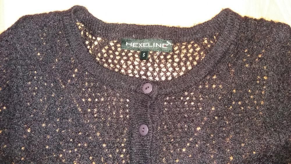 Sweter topowej marki Hexeline 36, ażurowa góra, nowy