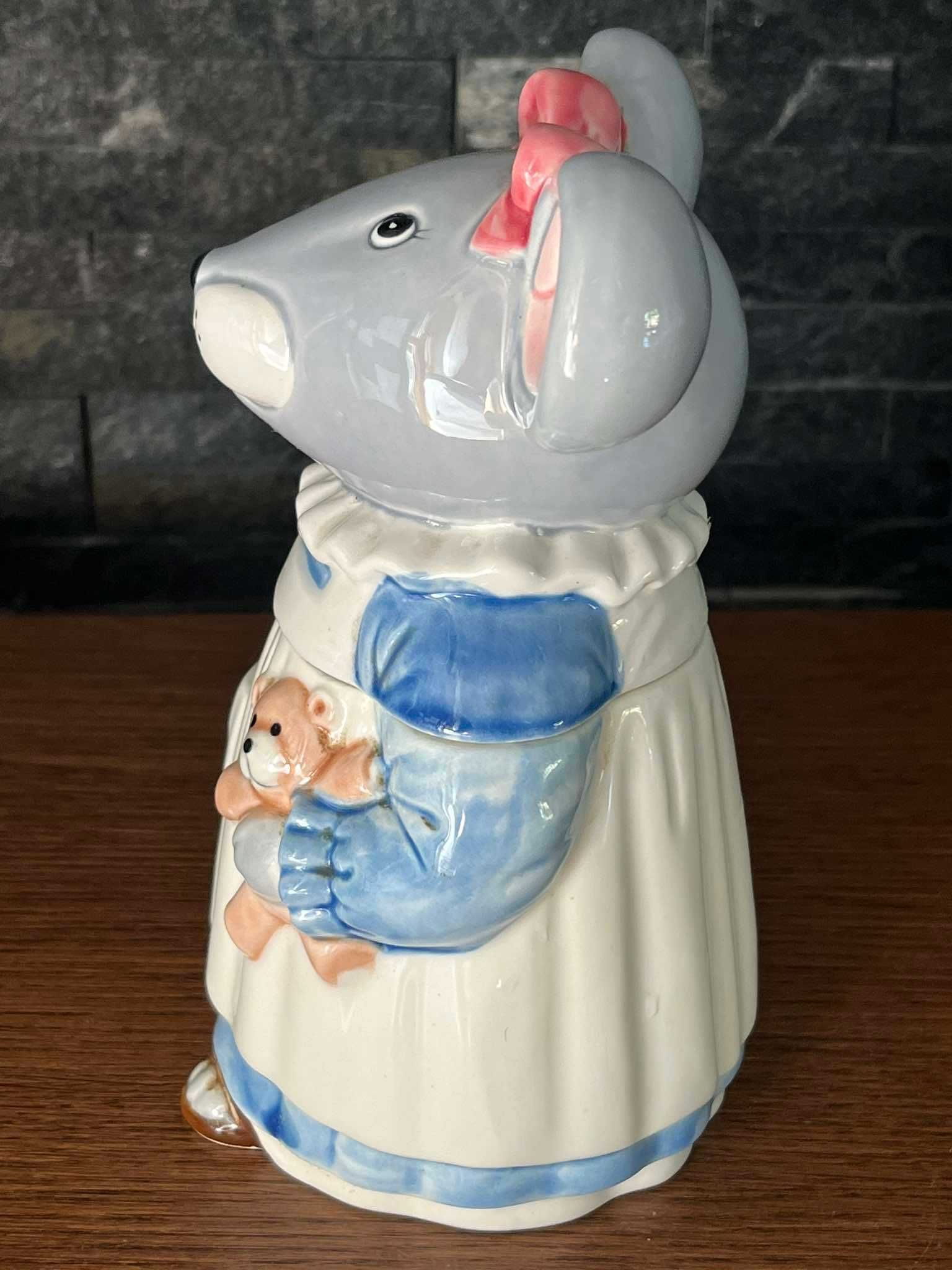 Mysz cudny porcelanowy pojemnik