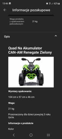 Quad dla dziecka